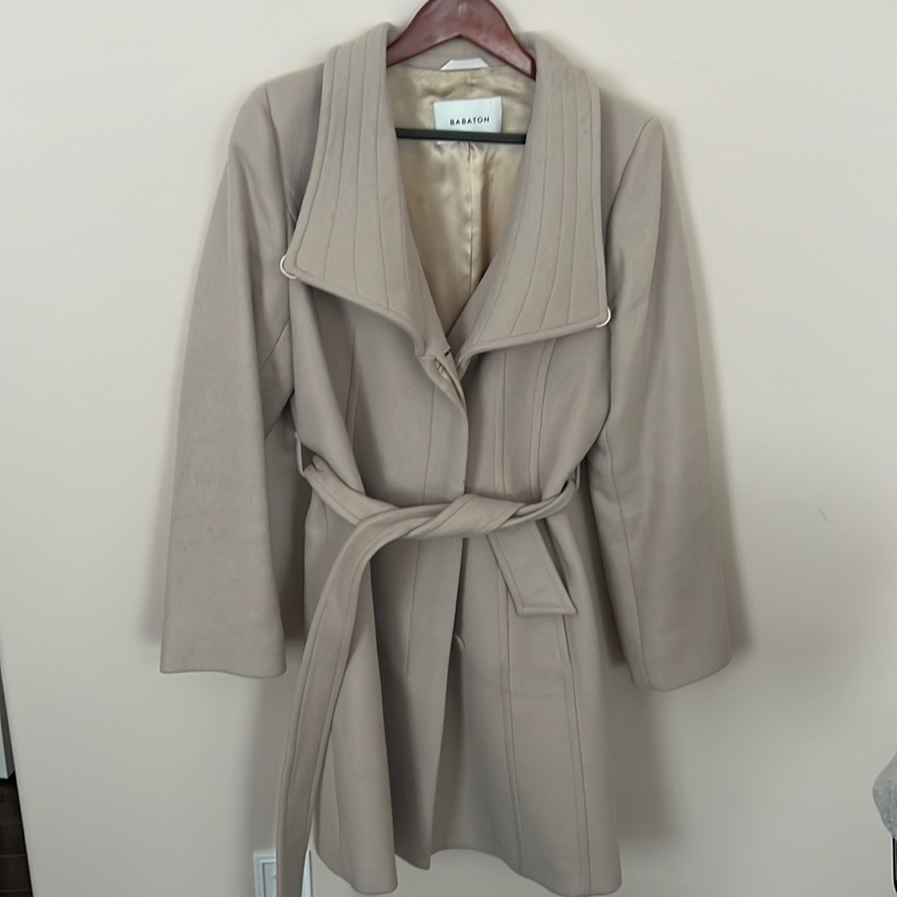 Babaton l Virgin Wool Light Pink Winter Coat